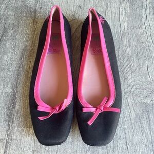 Lilly Pulitzer Pink Black Ballet Flats Women’s 7 Preppy Designer Shoes